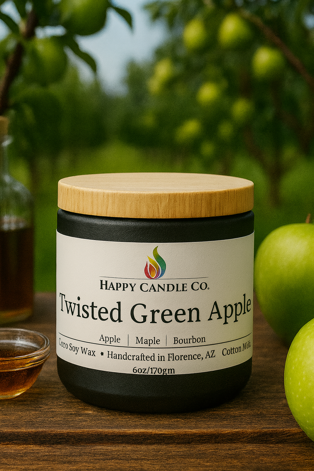 Twisted Green Apple Candle
